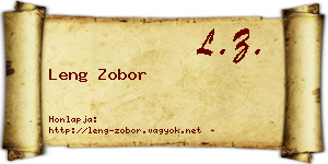 Leng Zobor névjegykártya